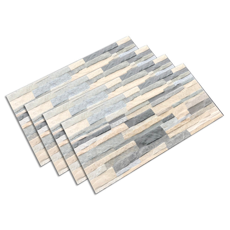 Outdoor Wall Floor Tile Ceramic Straight Edge Stacked Stone Brick Look Floor Tile