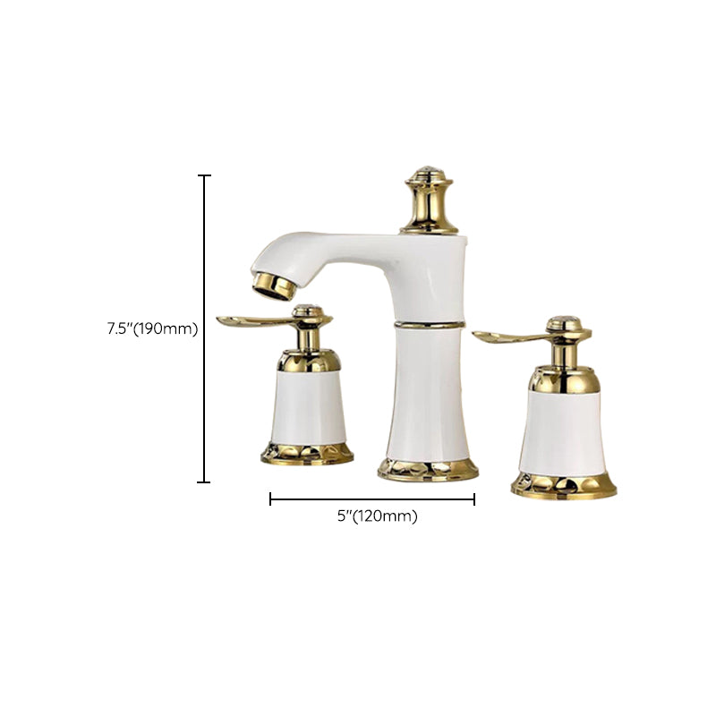 Glam Style Faucet Widespread Sink Faucet with 2 Handles and 3 Holes