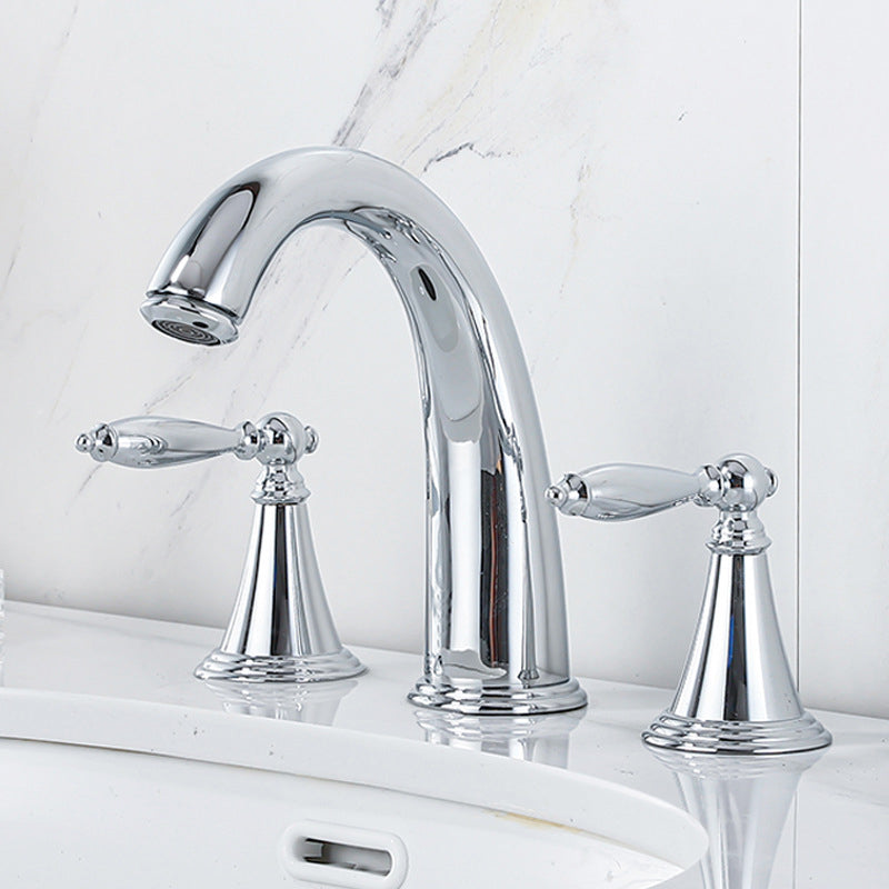 Widespread Bathroom Sink Faucet Double Handle Faucet with 3 Holes