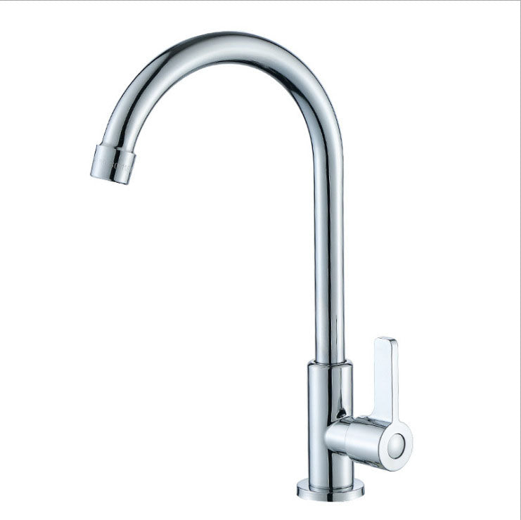 Modern Pull Down One Handle Kitchen Faucet High Arch Filler with No Sensor