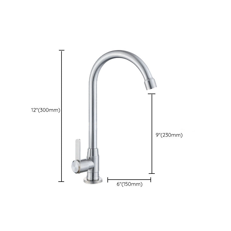 Modern Pull Down One Handle Kitchen Faucet High Arch Filler with No Sensor