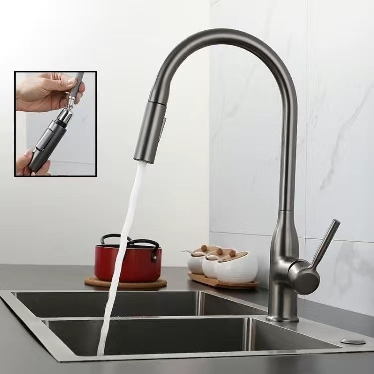 Modern Pull down Water Filler One Handle High Arch Kitchen Faucet