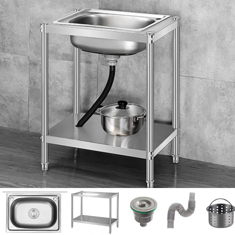 Contemporary Style Kitchen Sink Stainless Steel All-in-one Kitchen Sink