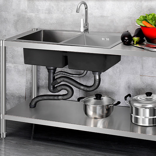 Contemporary Style Kitchen Sink Stainless Steel All-in-one Kitchen Sink