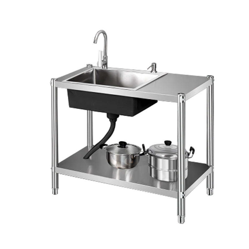 Contemporary Style Kitchen Sink Stainless Steel All-in-one Kitchen Sink