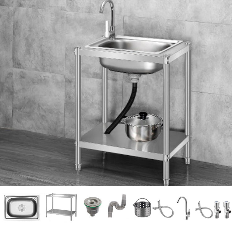 Contemporary Style Kitchen Sink Stainless Steel All-in-one Kitchen Sink