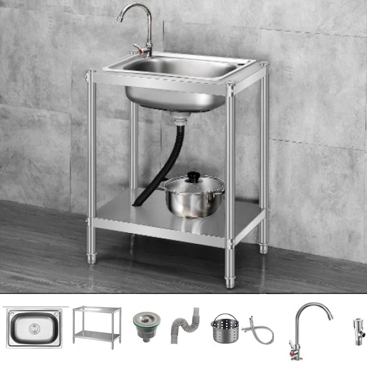 Contemporary Style Kitchen Sink Stainless Steel All-in-one Kitchen Sink