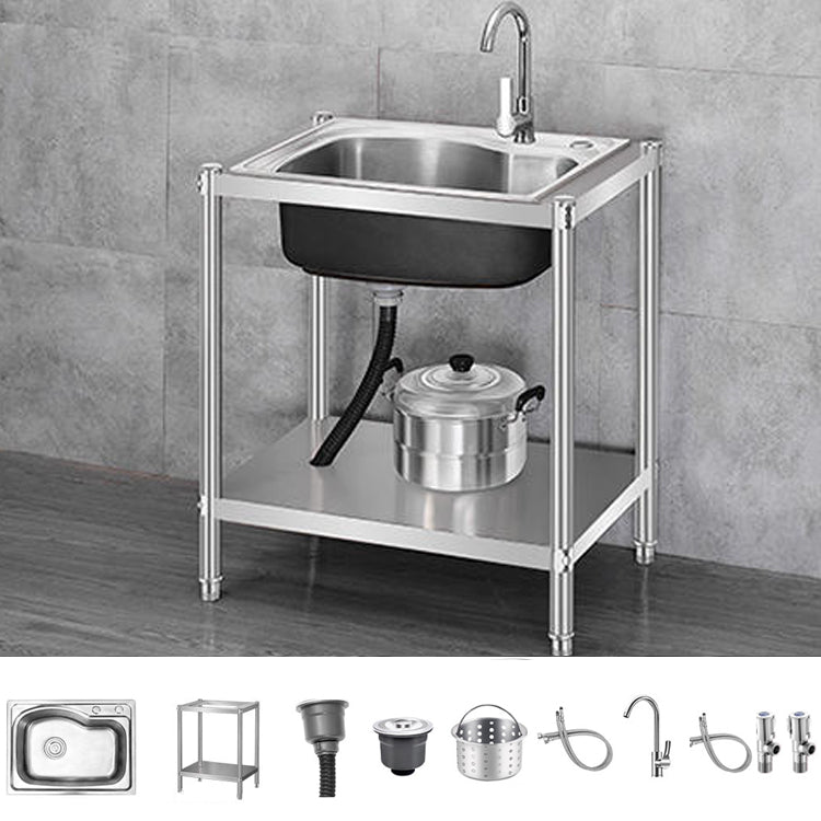 Contemporary Style Kitchen Sink Stainless Steel All-in-one Kitchen Sink