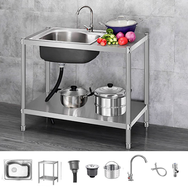 Contemporary Style Kitchen Sink Stainless Steel All-in-one Kitchen Sink