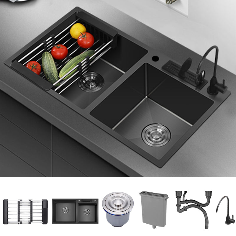 Classic Style Kitchen Sink Drop-In Stainless Steel Kitchen Double Sink