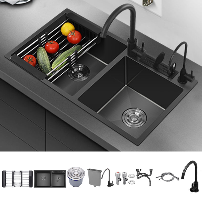 Classic Style Kitchen Sink Drop-In Stainless Steel Kitchen Double Sink