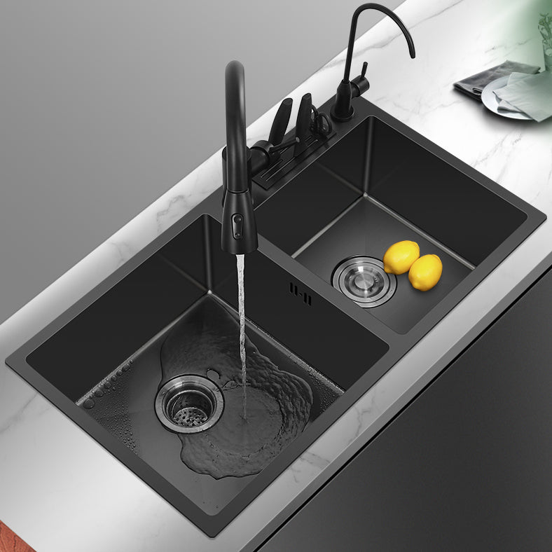 Classic Style Kitchen Sink Drop-In Stainless Steel Kitchen Double Sink