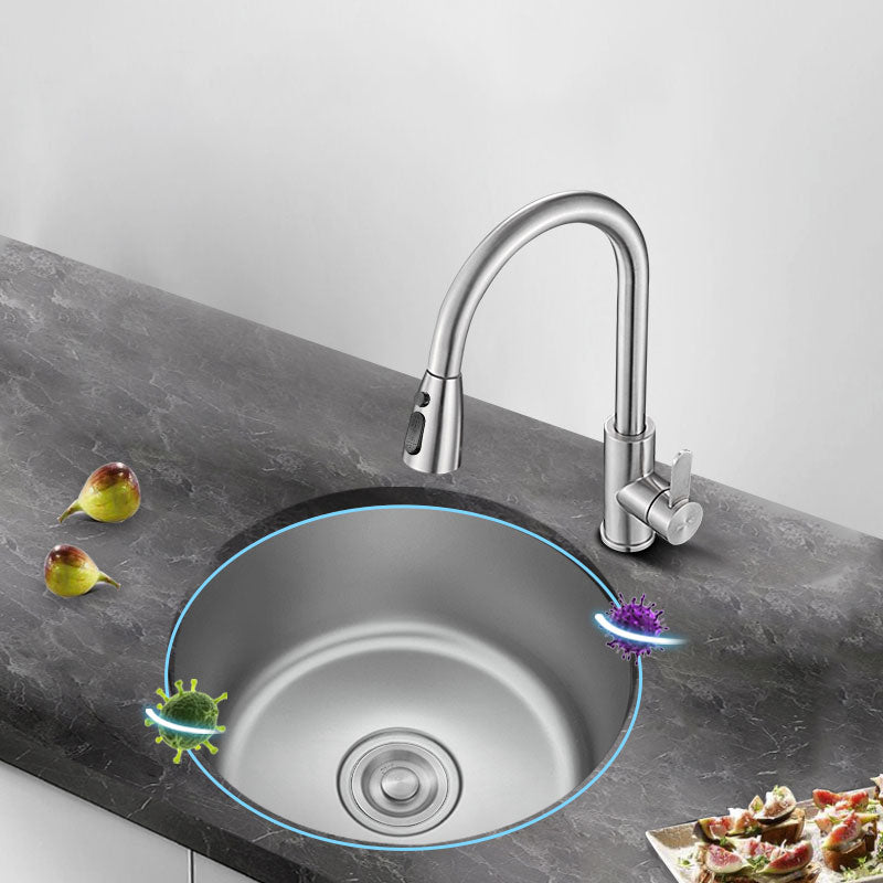 Contemporary Kitchen Sink Stainless Steel Kitchen Sink with Round Shape