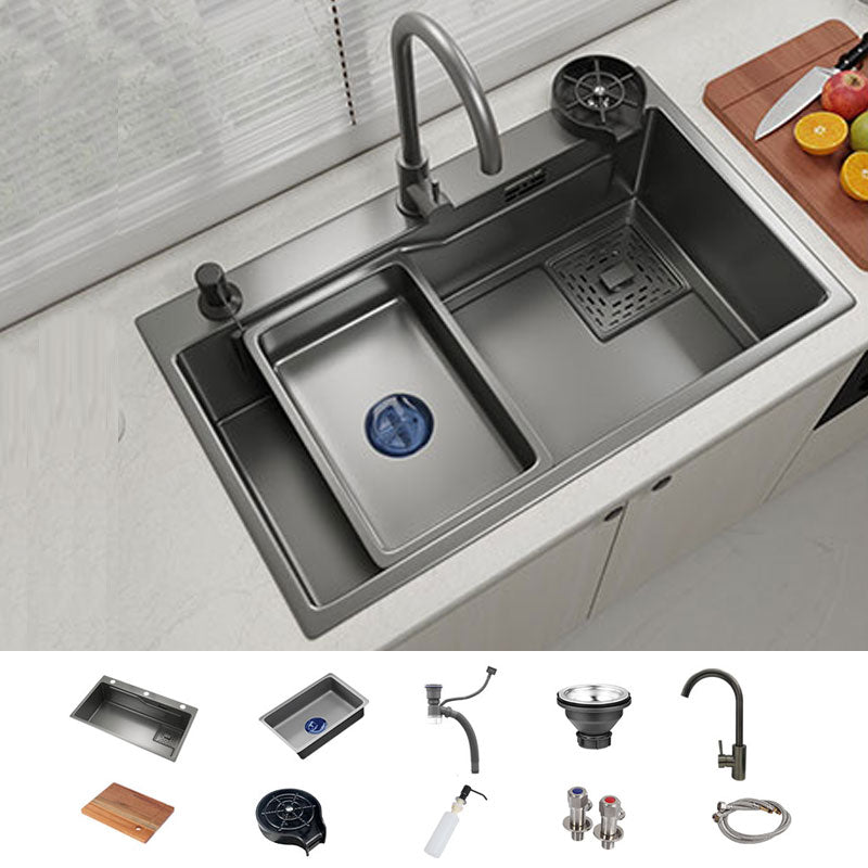 Contemporary Style Kitchen Sink Stainless Steel Corrosion Resistant Kitchen Sink