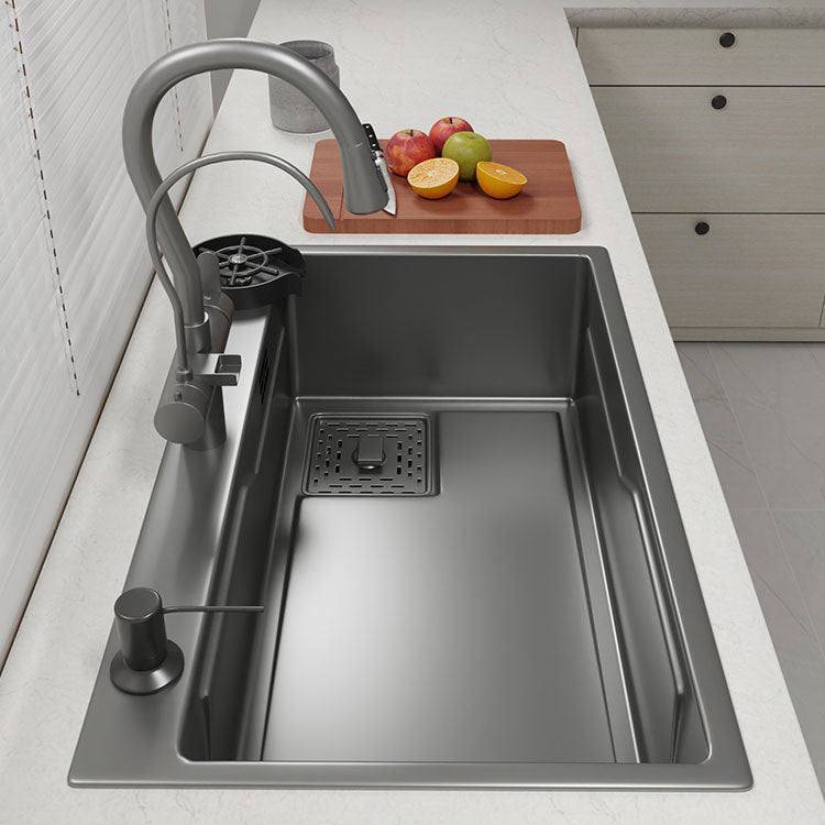 Contemporary Style Kitchen Sink Stainless Steel Corrosion Resistant Kitchen Sink