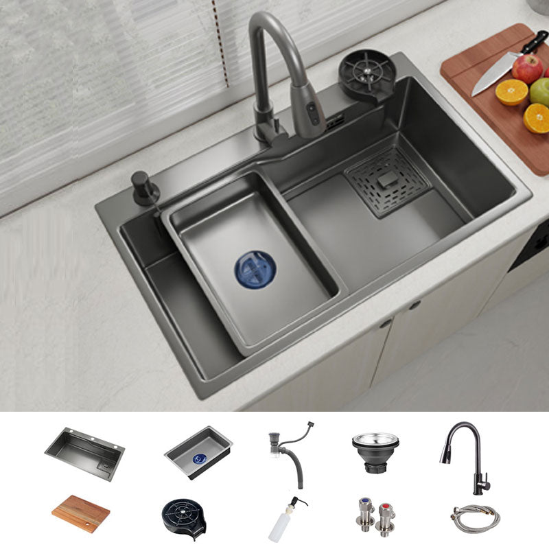 Contemporary Style Kitchen Sink Stainless Steel Corrosion Resistant Kitchen Sink