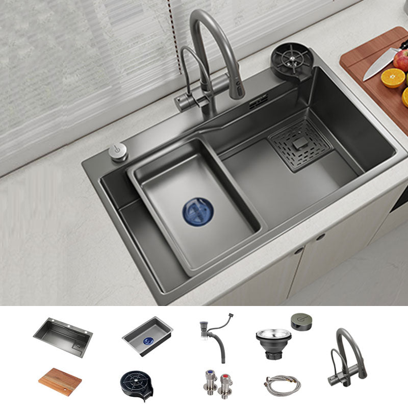 Contemporary Style Kitchen Sink Stainless Steel Corrosion Resistant Kitchen Sink