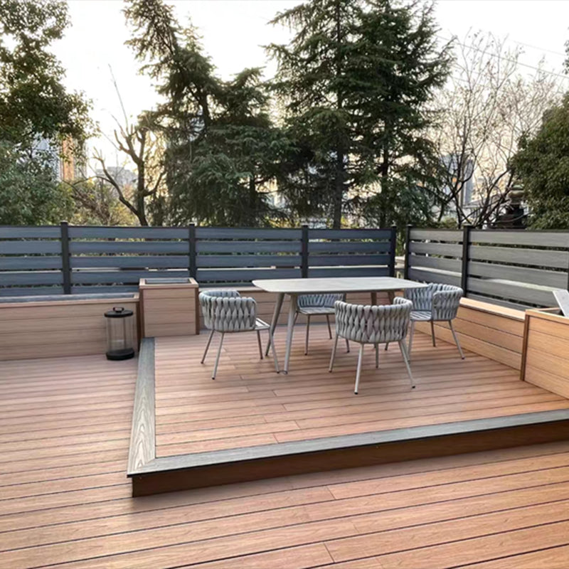 Modern Wooden Outdoor Striped Pattern Embossed Deck Plank Floor Board