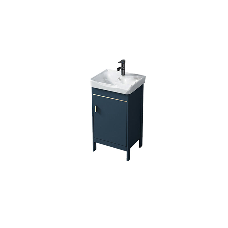 Contemporary Blue Sink Cabinet Metal Mirror Cabinet Bathroom Vanity Cabinet