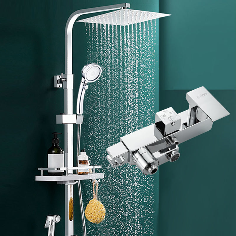 Silver Shower Set Pressurized Shower Head Thermostatic Bathroom Shower Water Faucet