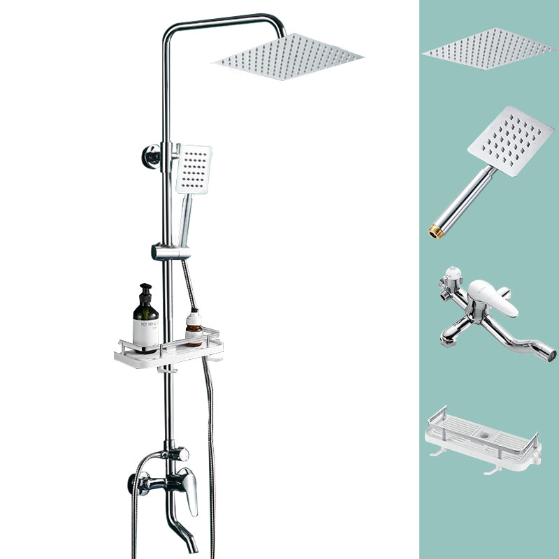 Silver Shower Set Pressurized Shower Head Thermostatic Bathroom Shower Water Faucet