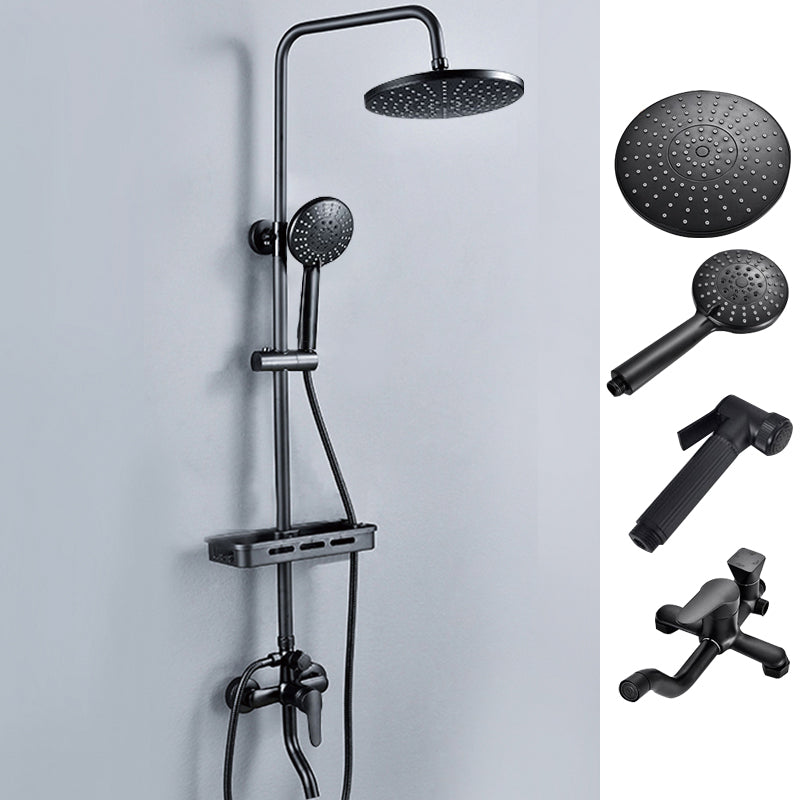 Black Shower Set Full Constant Temperature Copper Bathroom Lift Bath Booster Shower Head