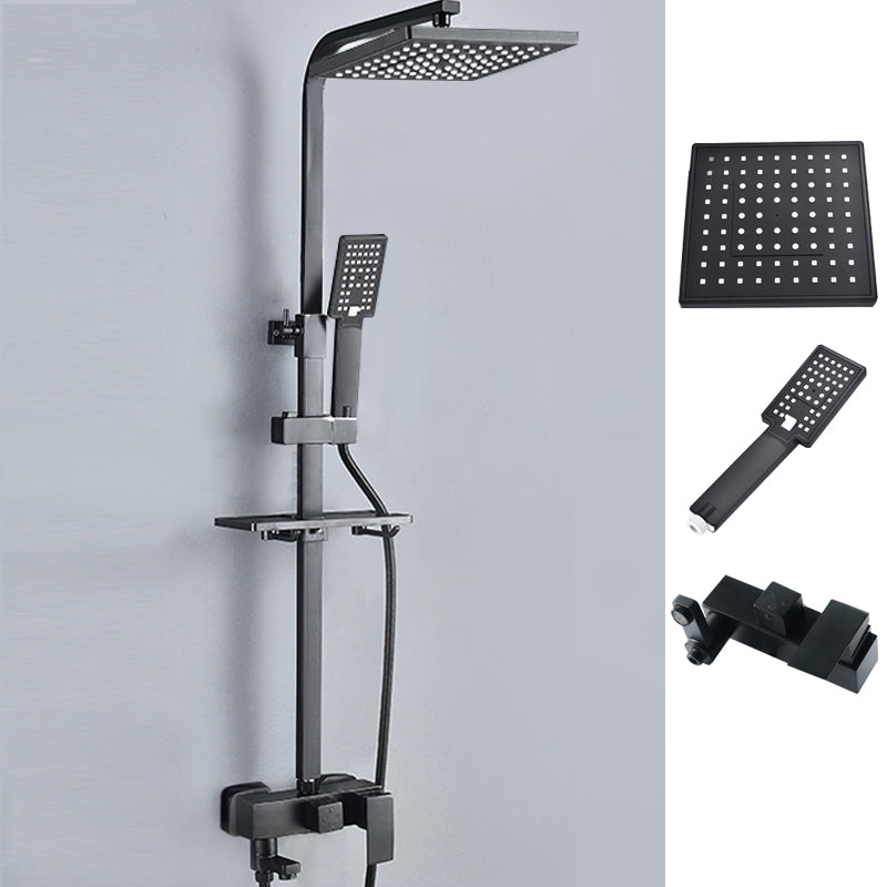 Black Shower Set Full Constant Temperature Copper Bathroom Lift Bath Booster Shower Head