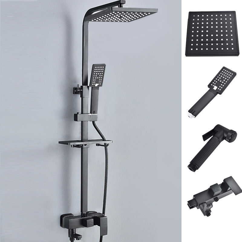 Black Shower Set Full Constant Temperature Copper Bathroom Lift Bath Booster Shower Head