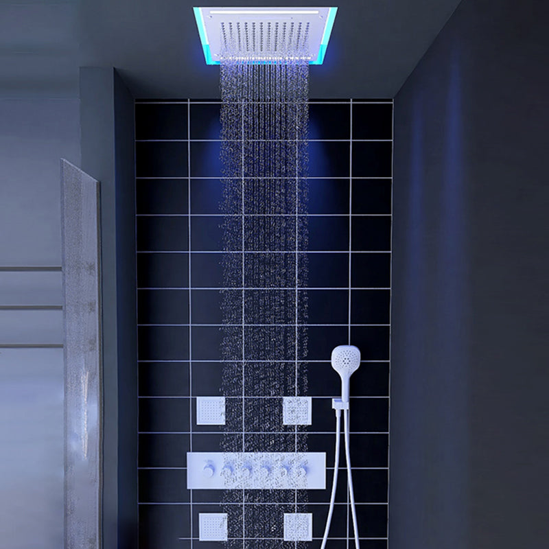 Modern Shower Head Combo Brass Adjustable Water Flow Adjustable Shower Head Shower System