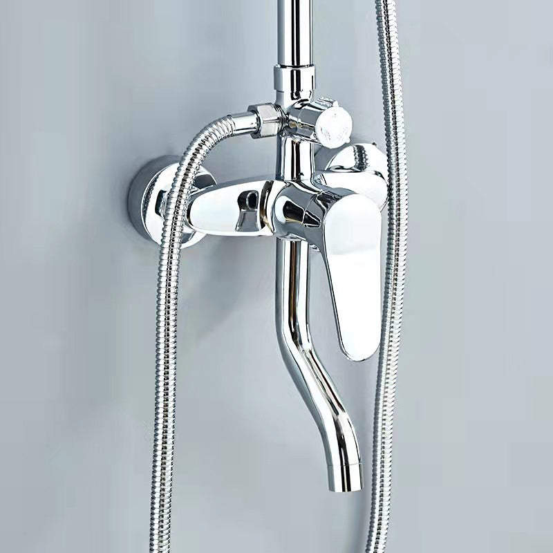 Modern Shower Set Brass Slide Bar Included Adjustable Shower Head Shower Combo