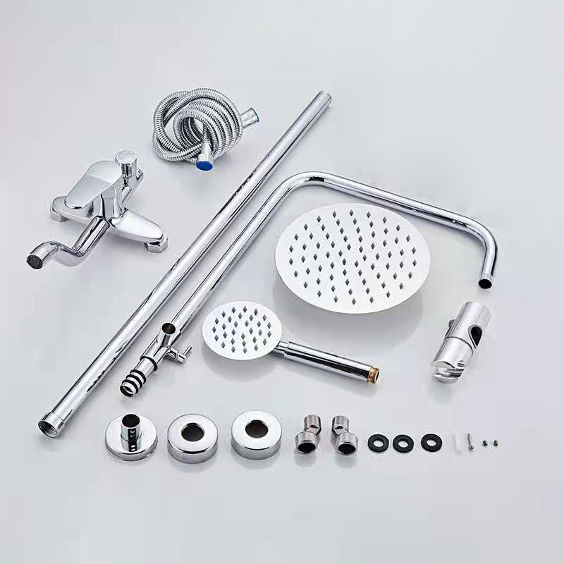 Modern Shower Set Brass Slide Bar Included Adjustable Shower Head Shower Combo