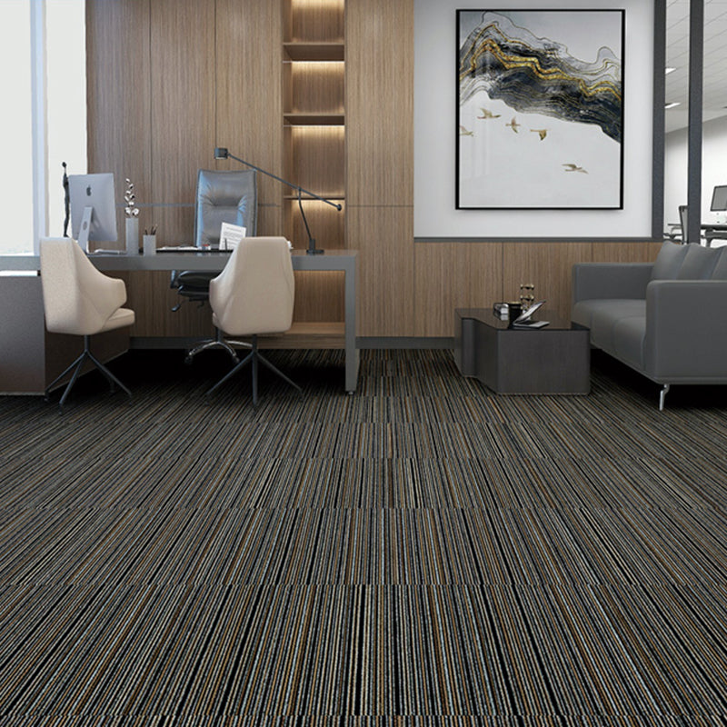 Carpet Floor Tile Striped Pattern Level Loop Interlocking Carpet Tiles