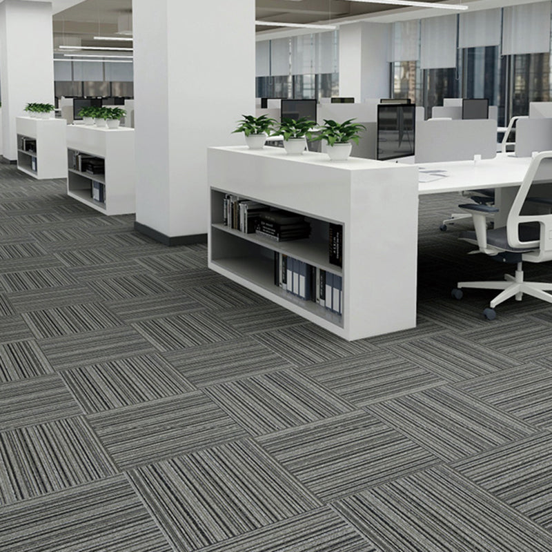 Carpet Floor Tile Striped Pattern Level Loop Interlocking Carpet Tiles
