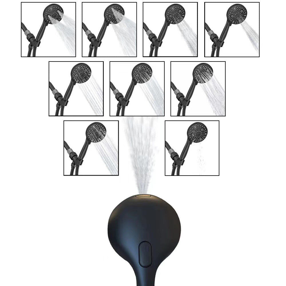 Round Handheld Shower Head Plastic Water Efficient Shower Head