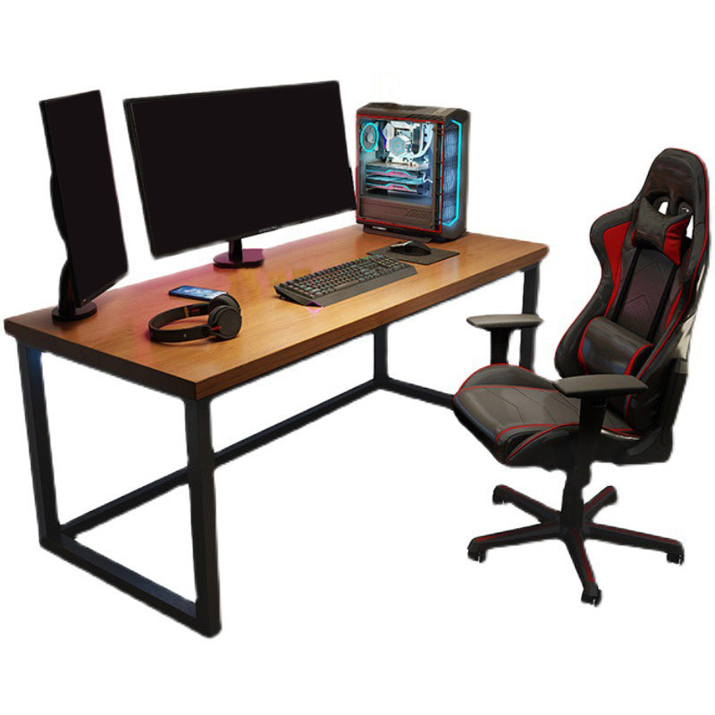 Solid Wood Rectangular Gaming Desk Sled Base 29.53" Tall Computer Desk