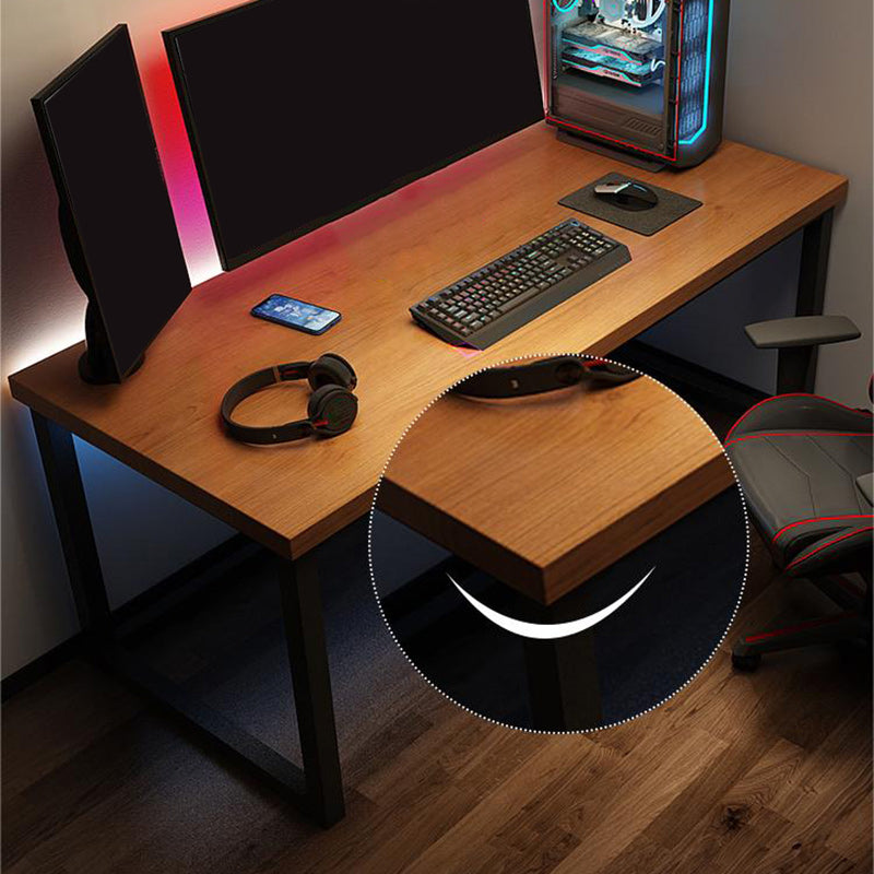 Solid Wood Rectangular Gaming Desk Sled Base 29.53" Tall Computer Desk