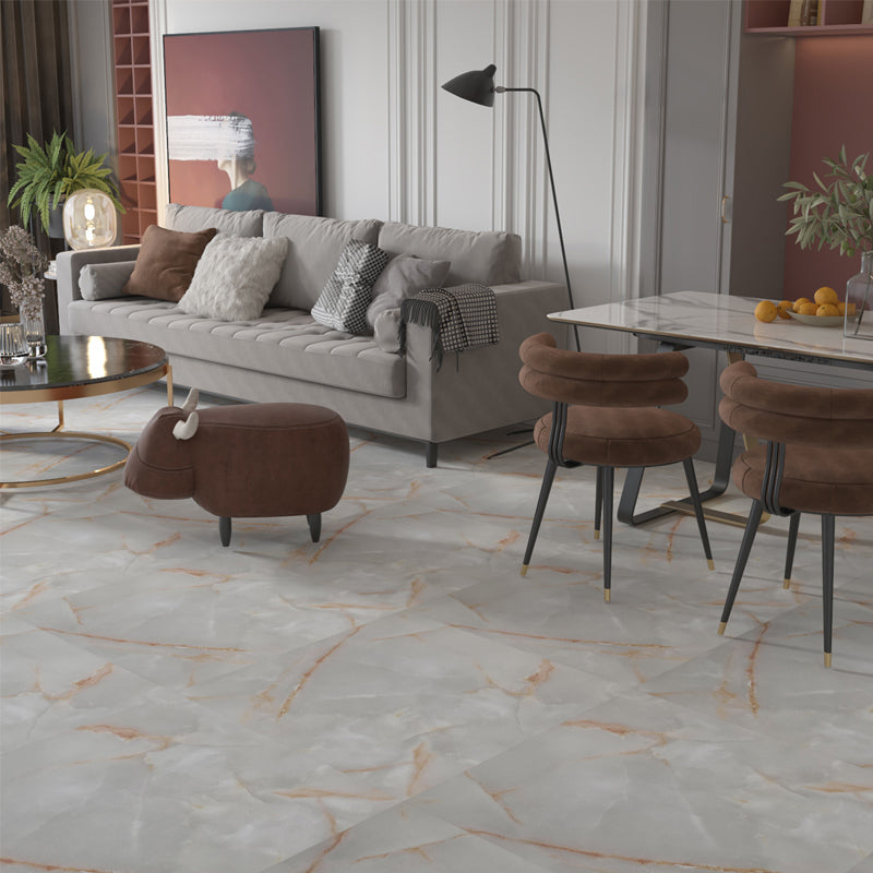 Square PVC Flooring Stone Design Peel & Stick Vinyl Flooring for Living Room