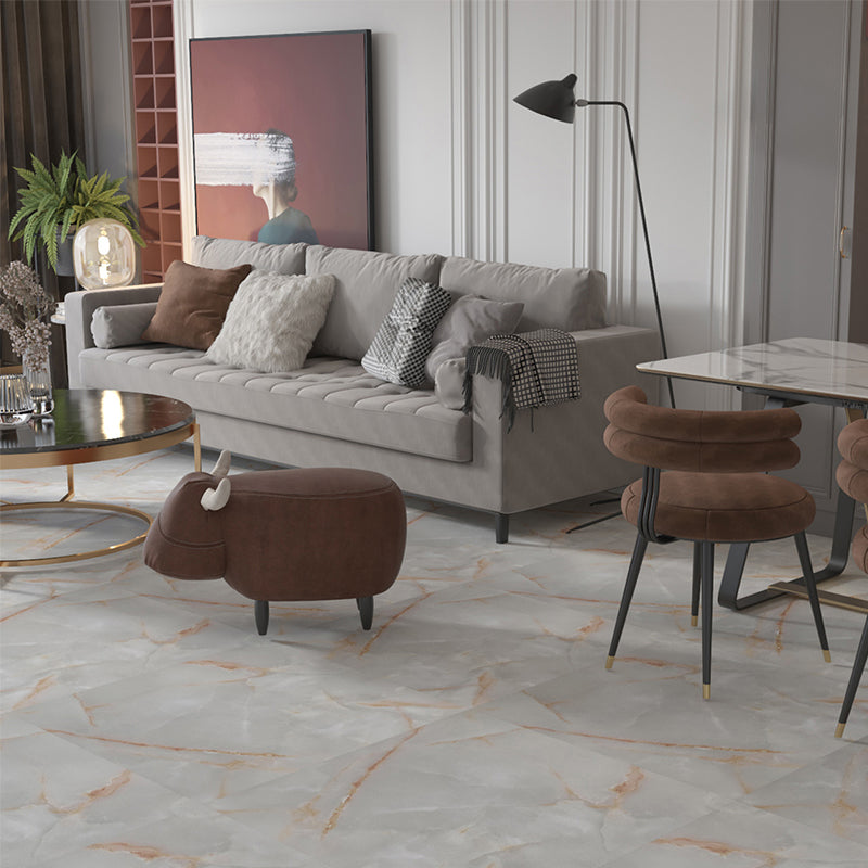 Square PVC Flooring Stone Design Peel & Stick Vinyl Flooring for Living Room