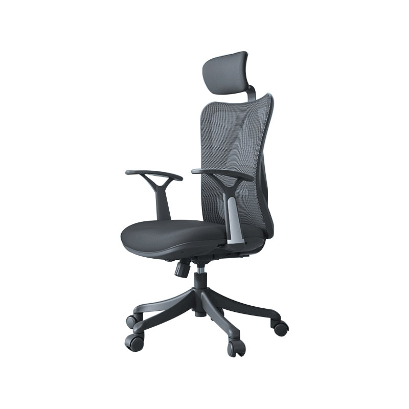 Fixed Arms Office Chair Modern Adjustable Seat Height Swivel Chair with Wheels