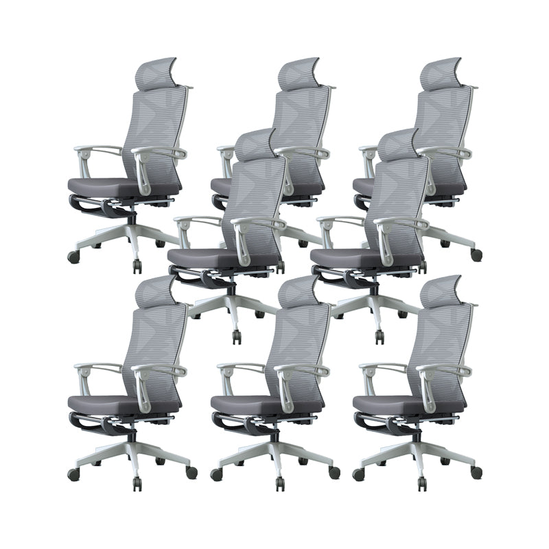 Contemporary Fixed Arms Desk Chair Footrest Included Task Chair for Office