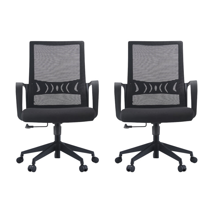 Contemporary Fixed Arms Office Chair Mesh-back Task Chair for Office