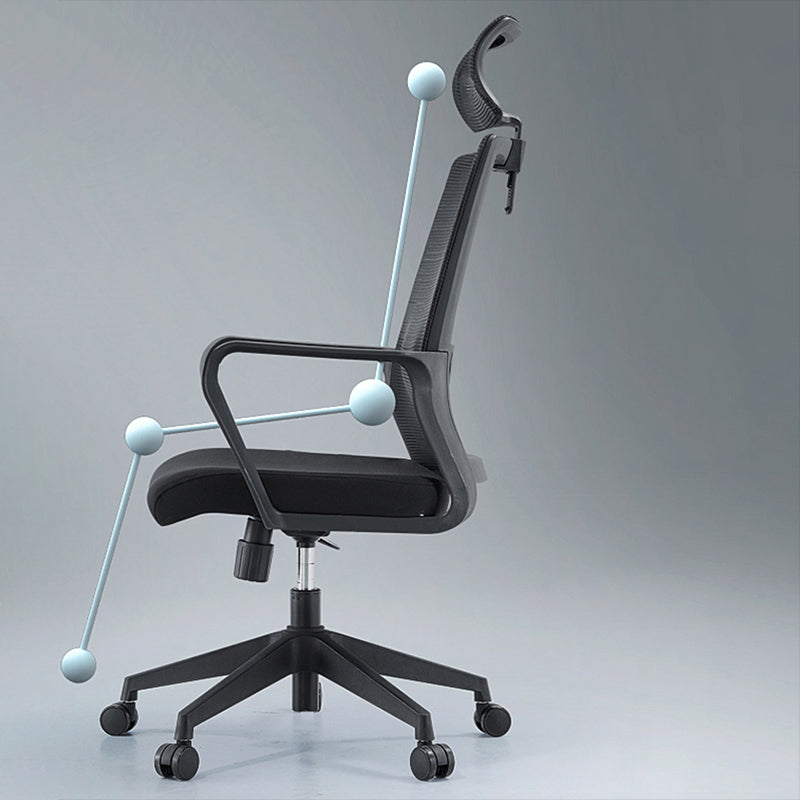 Contemporary Fixed Arms Office Chair Mesh-back Task Chair for Office