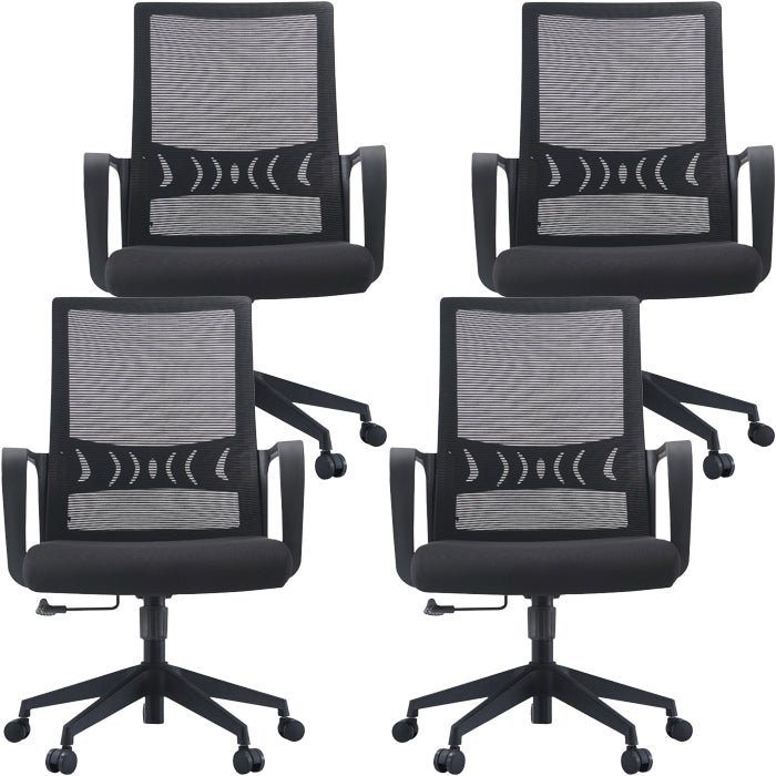 Contemporary Fixed Arms Office Chair Mesh-back Task Chair for Office