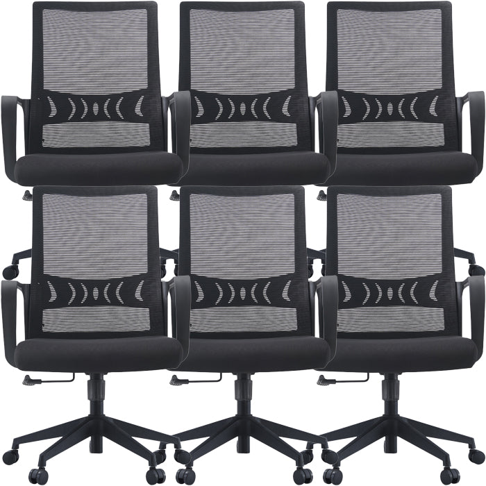 Contemporary Fixed Arms Office Chair Mesh-back Task Chair for Office