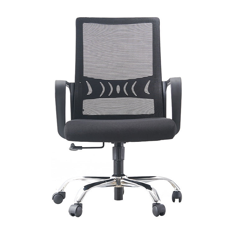 Contemporary Fixed Arms Office Chair Mesh-back Task Chair for Office