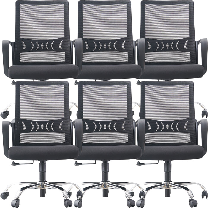 Contemporary Fixed Arms Office Chair Mesh-back Task Chair for Office