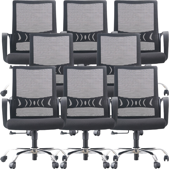 Contemporary Fixed Arms Office Chair Mesh-back Task Chair for Office