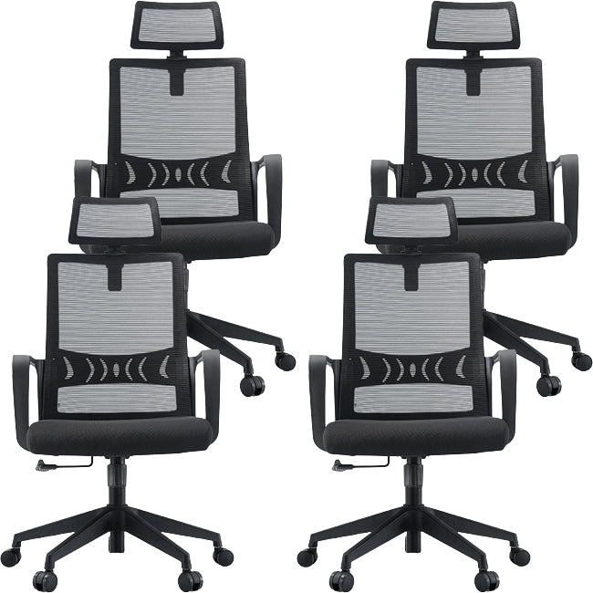 Contemporary Fixed Arms Office Chair Mesh-back Task Chair for Office