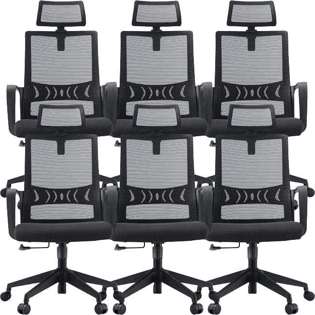 Contemporary Fixed Arms Office Chair Mesh-back Task Chair for Office