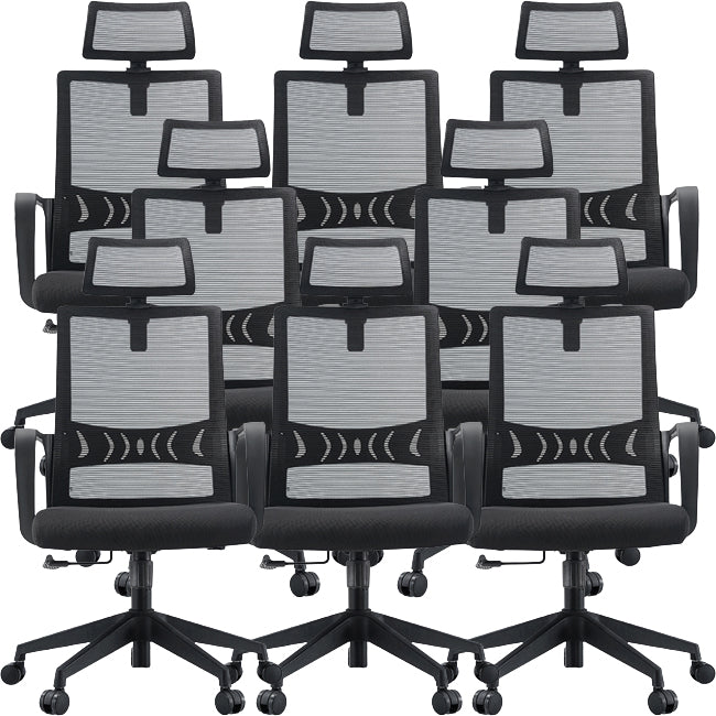 Contemporary Fixed Arms Office Chair Mesh-back Task Chair for Office